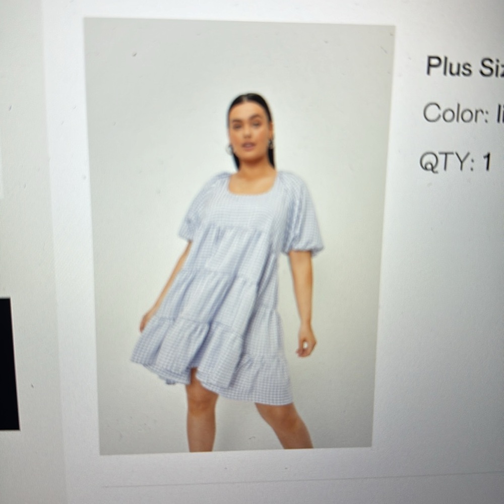 Nasty Gal | Gingham Print Tiered Mini Dress